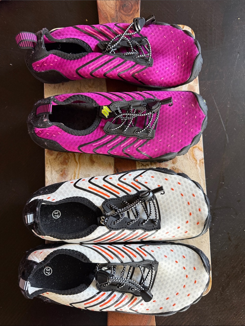 Bundle of swim/water shoes both size 37 measure 10in long worn once